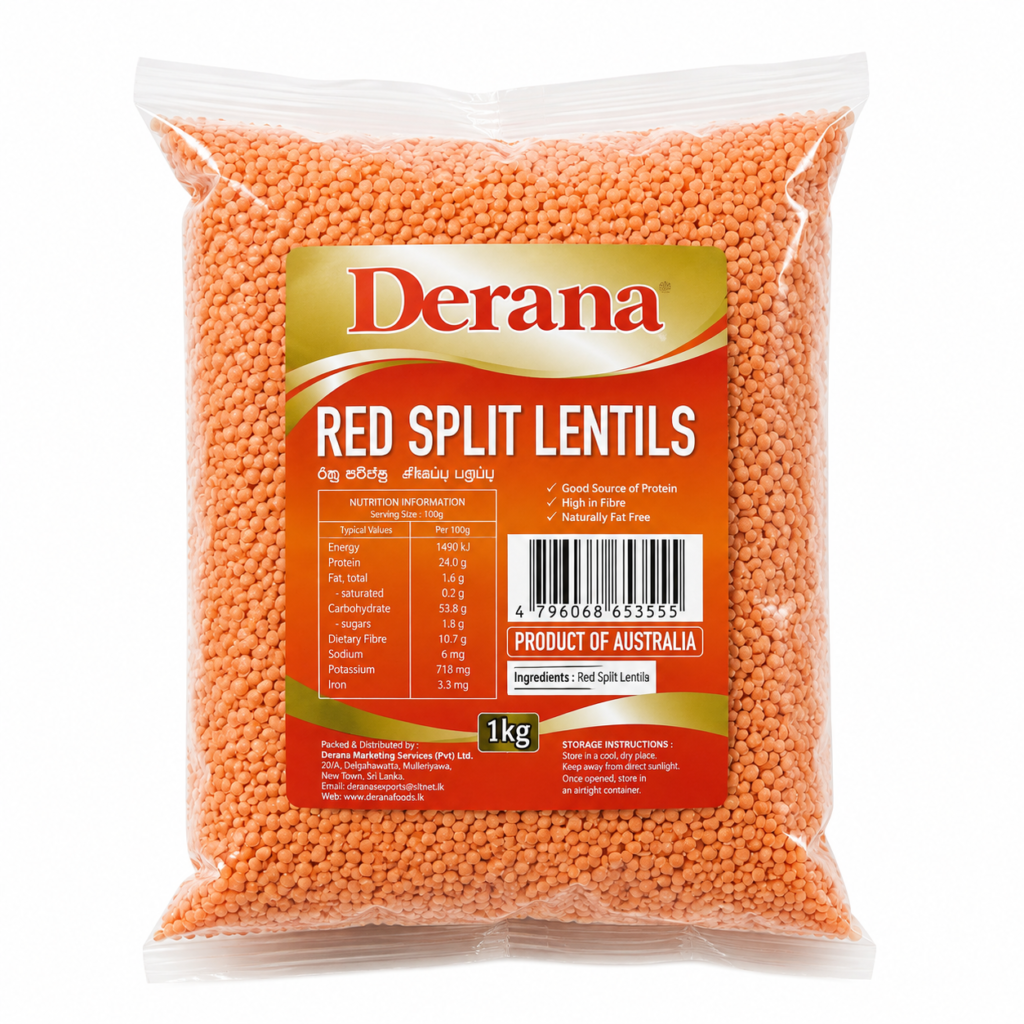 Derana Red Split Lentils 1kg